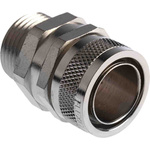 Flexicon Straight, Conduit Fitting, 20mm Nominal Size, M20, Nickel Plated Brass