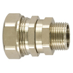 Flexicon Straight, Swivel, Conduit Fitting, 32mm Nominal Size, M32, Nickel Plated Brass