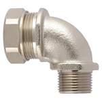 Flexicon 90° Elbow, Conduit Fitting, 25mm Nominal Size, M25, Nickel Plated Brass