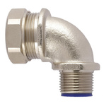 Flexicon 90° Elbow, Conduit Fitting, 20mm Nominal Size, M20, Nickel Plated Brass