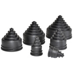 Flexicon Rubber End Cap, Conduit Fitting, 21mm Nominal Size, Thermoplastic Elastomer, Black