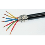 Adaptaflex Flexible, Liquid Tight Conduit, 20mm Nominal Diameter, Galvanised Steel, Black