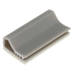 RS PRO Grey PVC Flat Cable Clamp, 9mm Max. Bundle