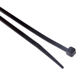 RS PRO Cable Tie, 150mm x 3.6 mm, Black Nylon, Pk-100