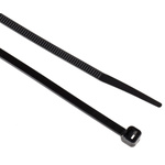RS PRO Cable Tie, 292mm x 3.6 mm, Black Nylon, Pk-100