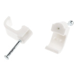 RS PRO White PE Rectangular Cable Clip