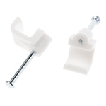 RS PRO White PE Rectangular Cable Clip