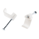 RS PRO White PE Rectangular Cable Clip