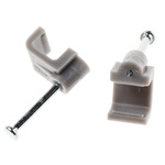 RS PRO Grey PE Rectangular Cable Clip