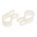 RS PRO Natural Nylon Cable Clip, 12.7mm Max. Bundle