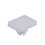 White Push Button Cap, for use with YB Series Pushbuttons, Rectangular Solid Cap
