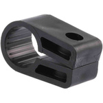 RS PRO Black PE Cable Clip, 15.2mm Max. Bundle