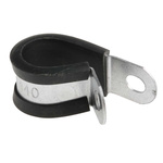 RS PRO Black Plated Steel P Clamp, 14mm Max. Bundle