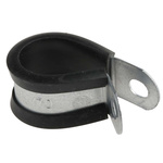 RS PRO Black Plated Steel P Clamp, 16mm Max. Bundle