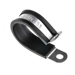 RS PRO Black Plated Steel P Clamp, 25mm Max. Bundle