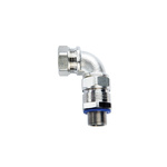 Flexicon 90° Elbow, Conduit Fitting, 20mm Nominal Size, M20, Brass, Silver