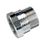 ABB Reducer, Hose Adapter, 32mm Nominal Size, M32, Nickel Plated Brass, Metallic