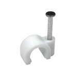 RS PRO White Polyethylene, Steel Clip, 10mm Max. Bundle