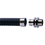 ABB Straight-Swivel External Thread, Conduit Fitting, M50, Nickel Plated Brass, Metallic