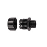 Flexicon Fixed Straight, Conduit Fitting, 20mm Nominal Size, M20mm, Nylon, Grey