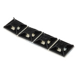 RS PRO Self Adhesive Black Cable Tie Mount 12.5 mm x 12.5mm, 3.2mm Max. Cable Tie Width