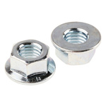 21.8mm Bright Zinc Plated Steel Hex Flanged Nut, M10