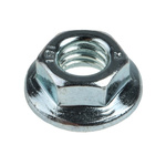 11.8mm Bright Zinc Plated Steel Hex Flanged Nut, M5