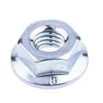 14.2mm Bright Zinc Plated Steel Hex Flanged Nut, M6