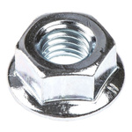 17.9mm Bright Zinc Plated Steel Hex Flanged Nut, M8