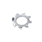 Bright Zinc Plated Steel External Tooth Lock Washer, M4