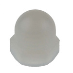 M4 Plain White Nylon Dome Nut