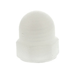 M5 Plain White Nylon Dome Nut