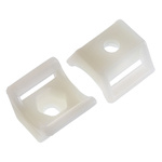 HellermannTyton Self Adhesive Natural Cable Tie Mount 12 mm x 13.5mm, 8mm Max. Cable Tie Width