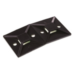 HellermannTyton Self Adhesive Black Cable Tie Mount 38 mm x 38mm, 10mm Max. Cable Tie Width