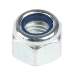 RS PRO, M8, Bright Zinc Plated Steel Nylon Insert Lock Nut
