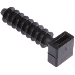 HellermannTyton Self Adhesive Black Cable Tie Mount 12 mm x 44mm, 9mm Max. Cable Tie Width