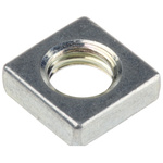 RS PRO, M8 13mm Steel Square Nuts, Bright Zinc Plated Finish
