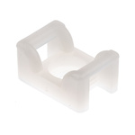HellermannTyton Self Adhesive Natural Cable Tie Mount 12 mm x 18mm, 6mm Max. Cable Tie Width