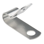 RS PRO Silver Aluminium Cable Clip, 6.4mm Max. Bundle
