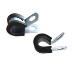 RS PRO Black Rubber, Steel Cable Clamp, 7.94mm Max. Bundle