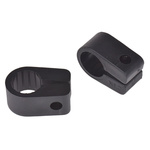 RS PRO Black PE Cable Clip, 17.8mm Max. Bundle