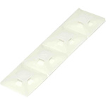 RS PRO Self Adhesive Natural Cable Tie Mount 12.5 mm x 12.5mm, 3.2mm Max. Cable Tie Width