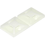 RS PRO Self Adhesive Natural Cable Tie Mount 19.5 mm x 19.5mm, 4.6mm Max. Cable Tie Width