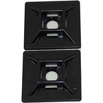 RS PRO Self Adhesive Black Cable Tie Mount 28.6 mm x 28.6mm, 5.5mm Max. Cable Tie Width
