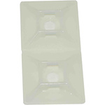 RS PRO Self Adhesive Natural Cable Tie Mount 28.6 mm x 28.6mm, 5.5mm Max. Cable Tie Width