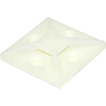 RS PRO Self Adhesive Natural Cable Tie Mount 38.5 mm x 38.5mm, 10.2mm Max. Cable Tie Width