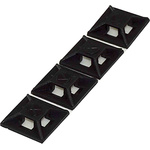 RS PRO Self Adhesive Black Cable Tie Mount 12.5 mm x 12.5mm, 3.2mm Max. Cable Tie Width