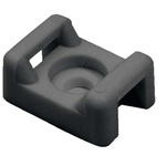 HellermannTyton Self Adhesive Black Cable Tie Mount 9.4 mm x 14.7mm, 5mm Max. Cable Tie Width