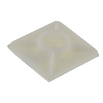 RS PRO Self Adhesive Natural Cable Tie Mount 26.3 mm x 26.3mm, 5mm Max. Cable Tie Width