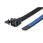 HellermannTyton Black on Blue Cable Tie Mount 9.5 mm x 140mm, 9.5mm Max. Cable Tie Width